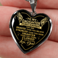 Heart pendant representing dad's love for daughter