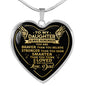 Elegant daughter jewelry with heartfelt message from dad