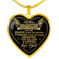 Heart pendant representing dad's love for daughter