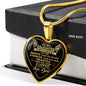Inspirational necklace gift from dad to daughter with engraved message
