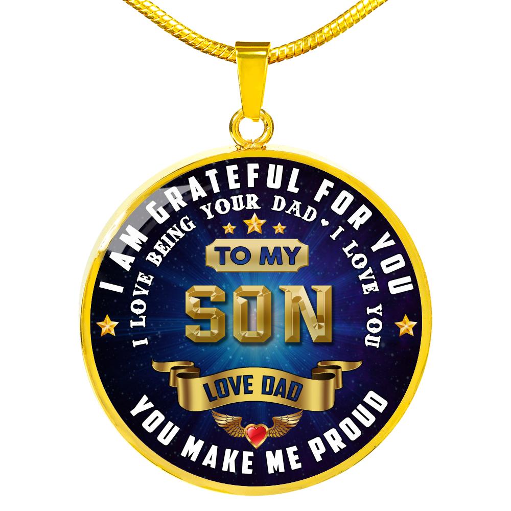 Sentimental Dad to Son Jewelry with Love Inscription