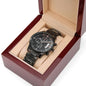 Father’s love expressed in this stylish ‘To My Son’ engraved watch