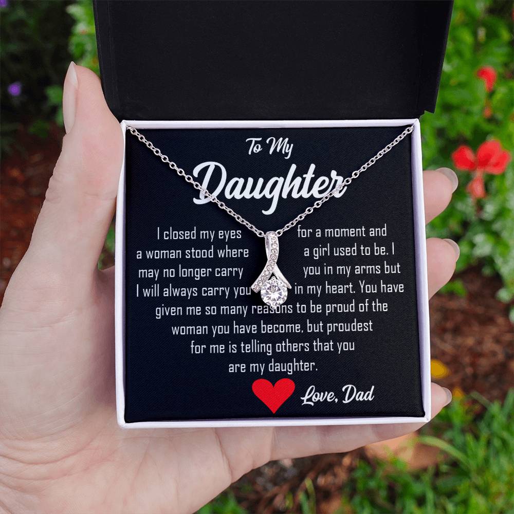 To My Daughter. To my daughter, I closed my eyes for a moment... Love, Dad