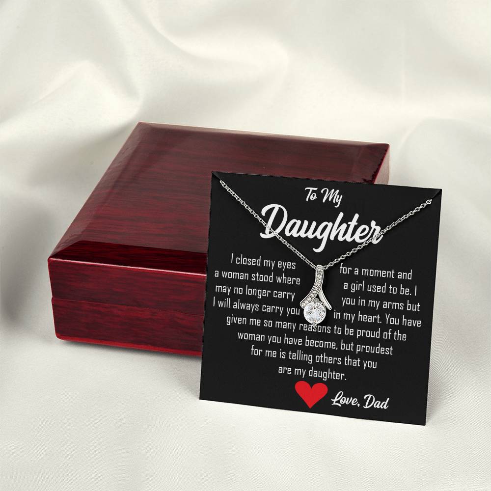 Gift box with touching "To My Daughter" quote, perfect for birthdays or special occasions