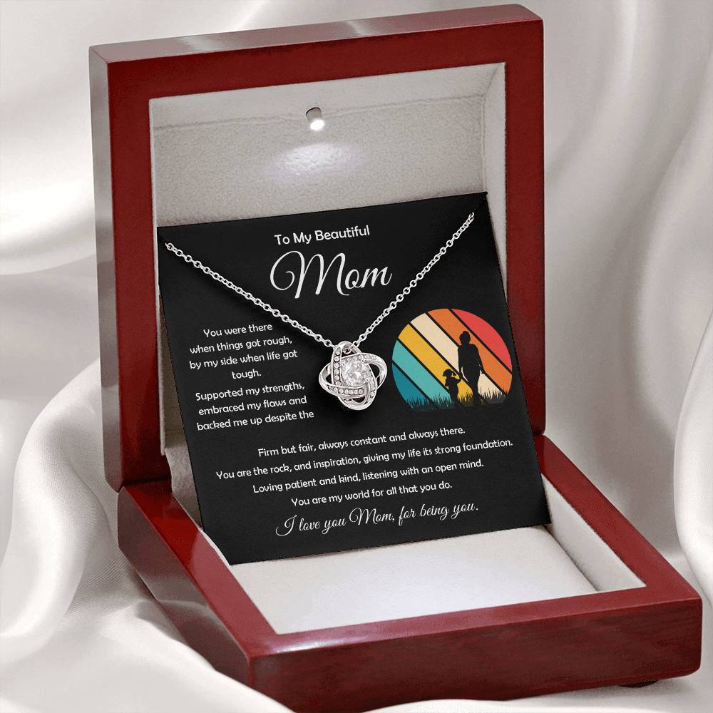 Handcrafted Love Knot Necklace for the special mom in your life