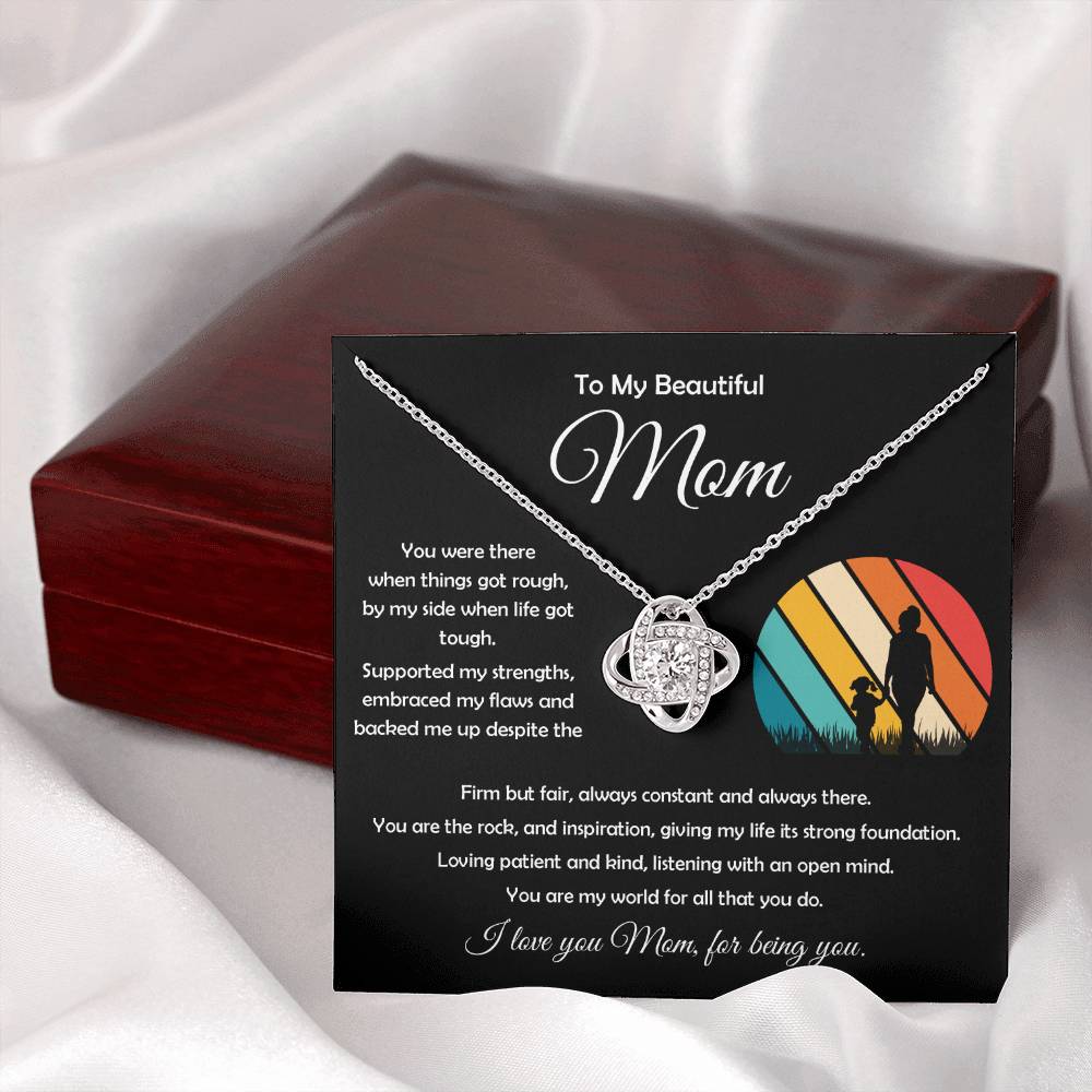Handcrafted Love Knot Necklace for the special mom in your life