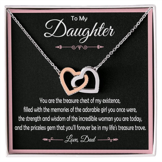 Interlocking Hearts Necklace for Daughter