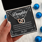 Dad to Adored Daughter: Interlocking Hearts.