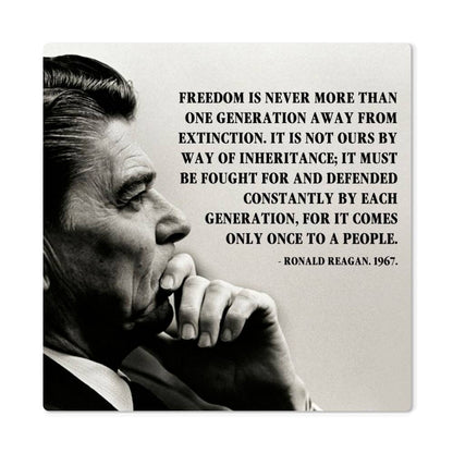 High-Gloss Premium Aluminum Ronald Reagan Portrait