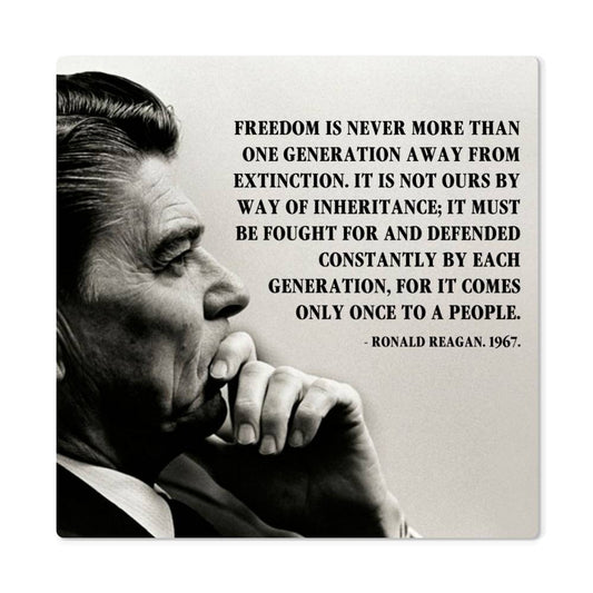 High-Gloss Premium Aluminum Ronald Reagan Portrait