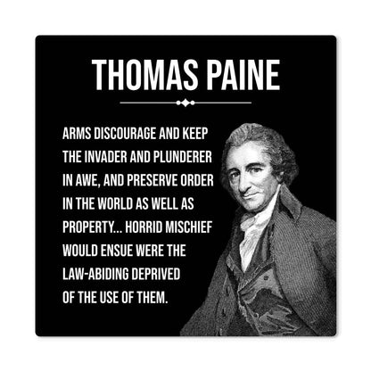 Thomas Paine metal wall art – front view