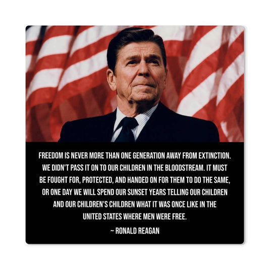 Reagan Spirit of Freedom Legacy Metal Art with American Flag