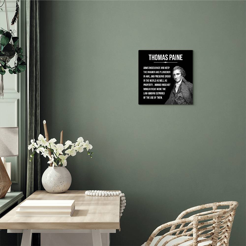 Thomas Paine wall art in modern interior setting
