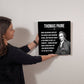 Thomas Paine metal wall art – front view
