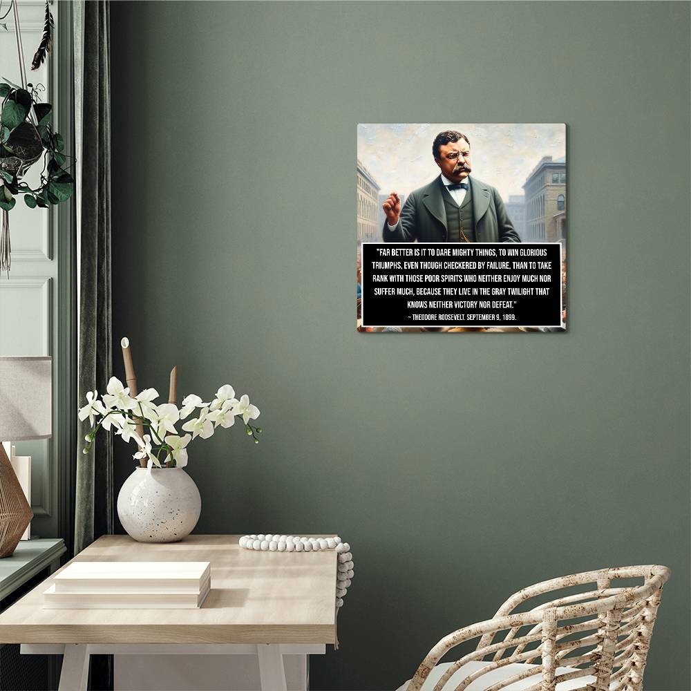 Unique Teddy Roosevelt courage-themed artwork for collectors