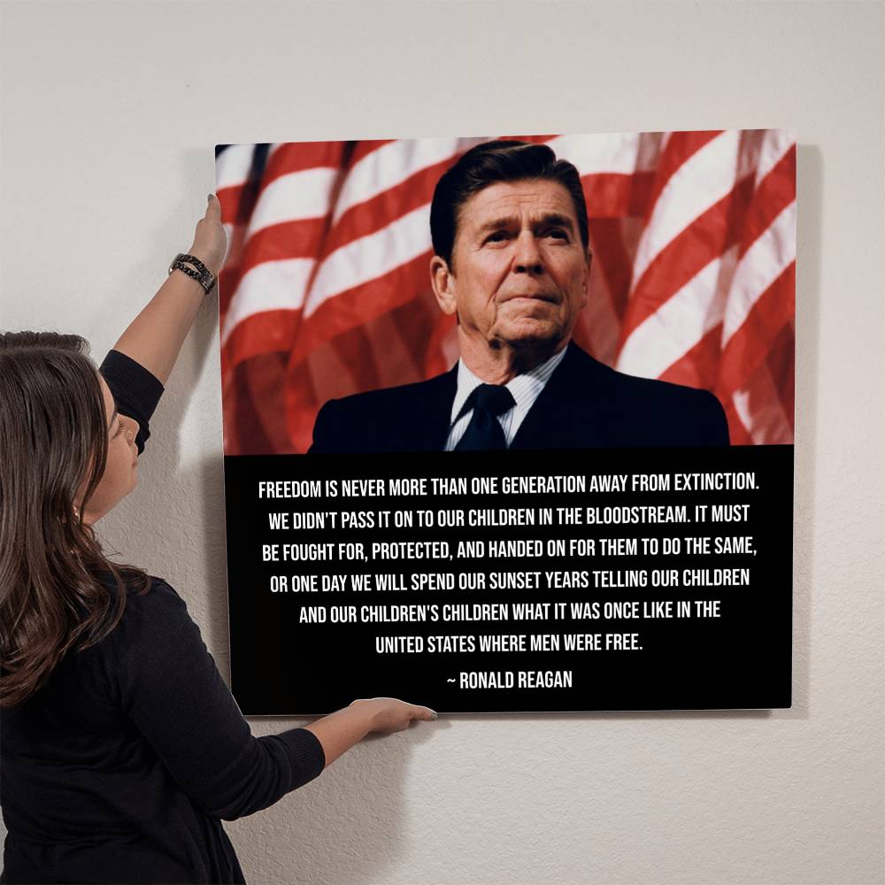 Close-up of Reagan Spirit of Freedom Legacy Metal Wall Art