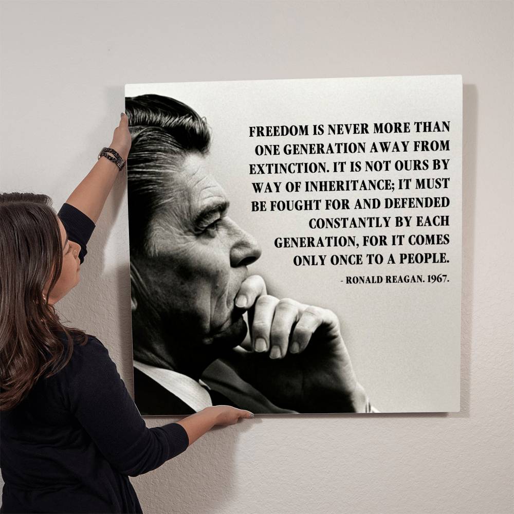 Ronald Reagan Metal Art Print - Embrace Freedom's Legacy