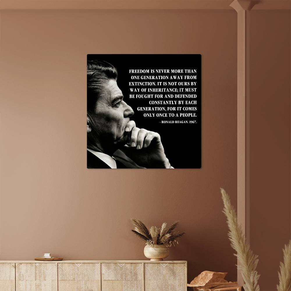Exclusive 50% Off: Ronald Reagan Metal Art Print - Embrace Freedom's Legacy
