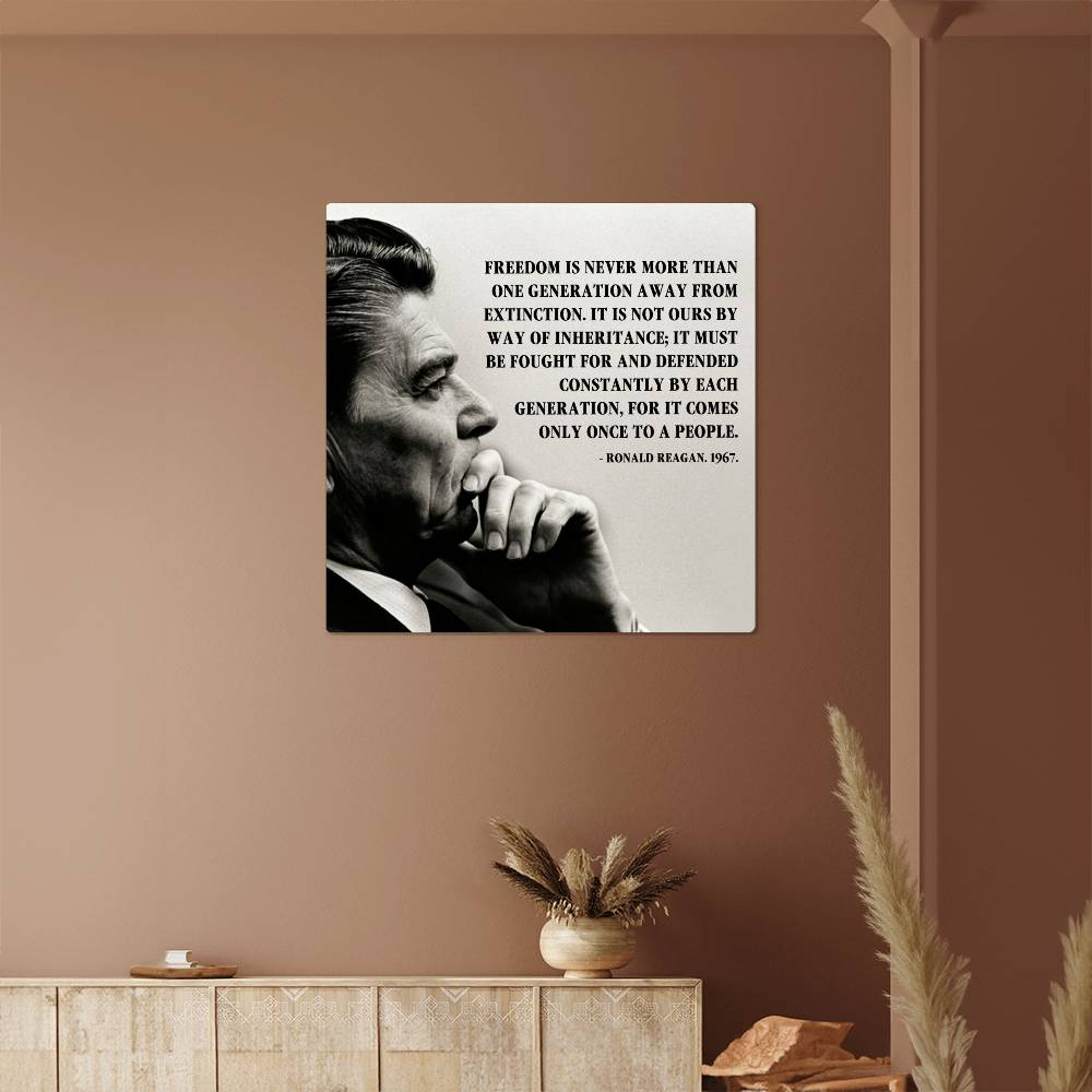 Inspirational Quote by Ronald Reagan on Art Print