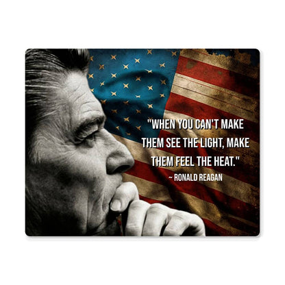 Limited Edition Historical Metal Wall Art: Motivational Ronald Reagan Speech.