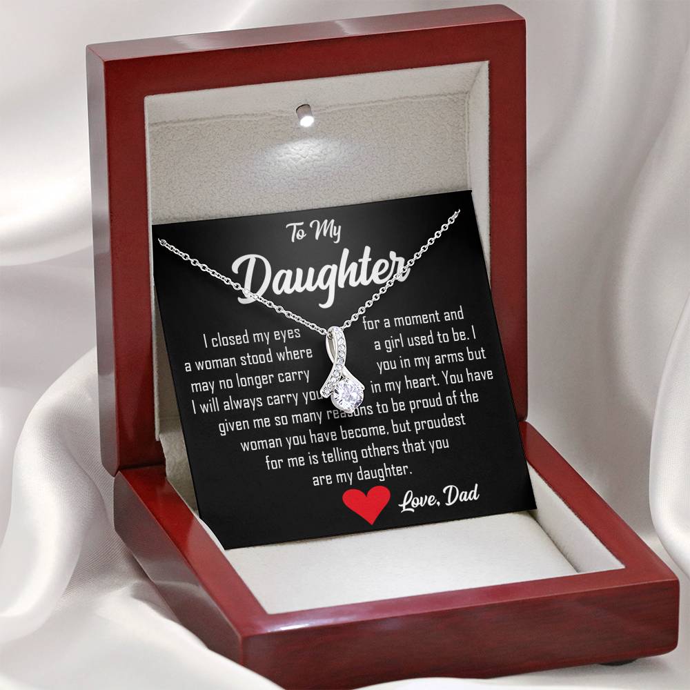 Gift box with touching "To My Daughter" quote, perfect for birthdays or special occasions