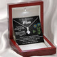 Beautiful gift box with sentimental note for mother