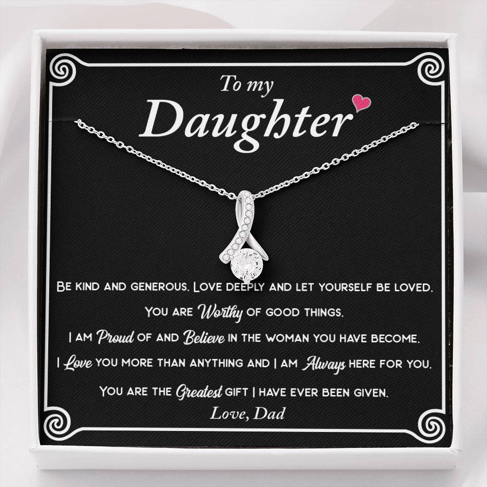 Gift for daughter from dad, to my daughter, I am proud of you... Love, Dad. Daddy's girl, daughter necklace from dad, daughter dad - family2love