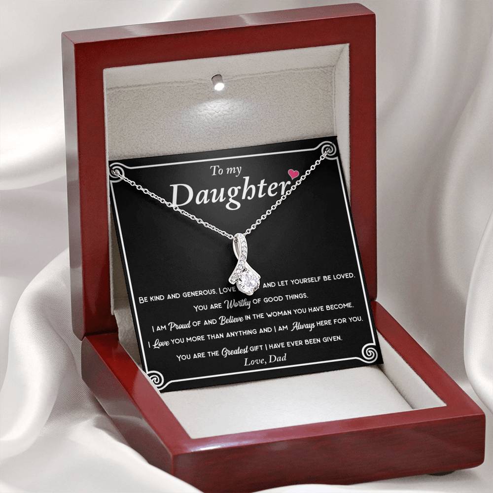 Daughter necklace gift from dad - Proud of You design