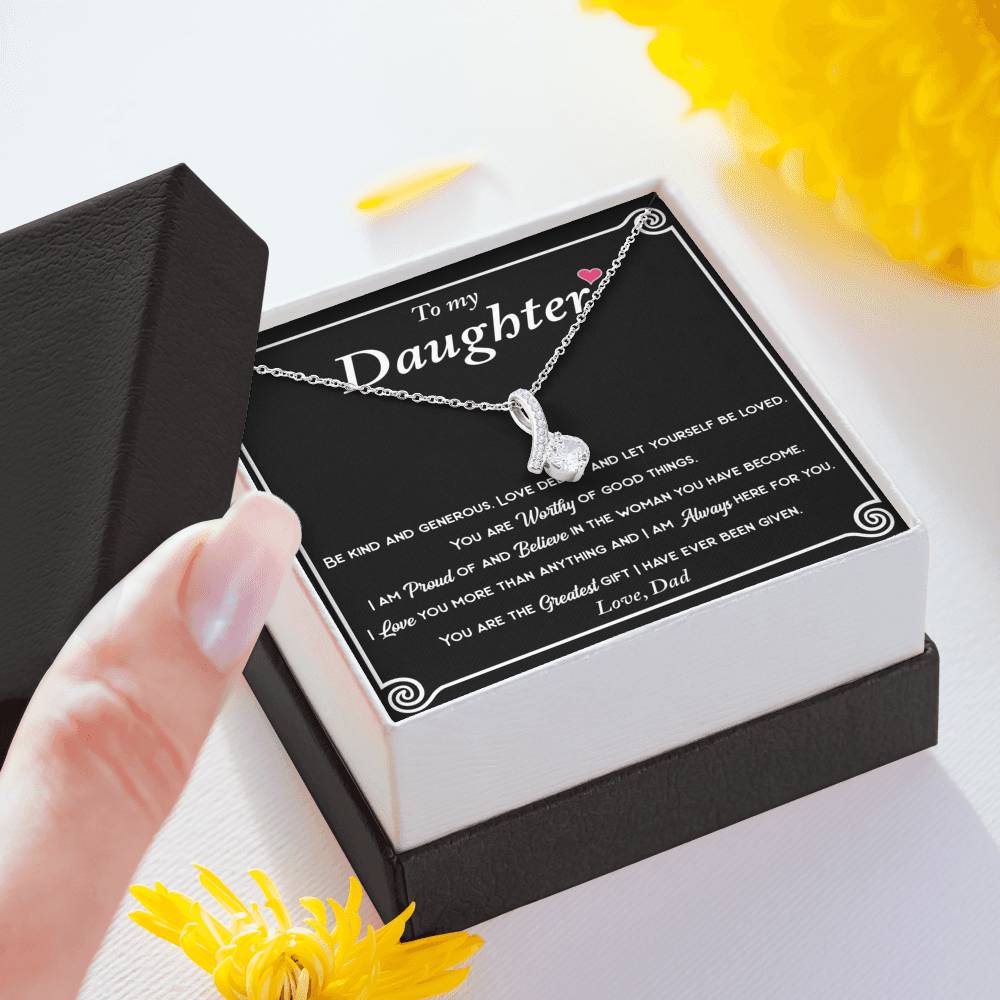 Love from dad to daughter - 'Proud of You' pendant necklace