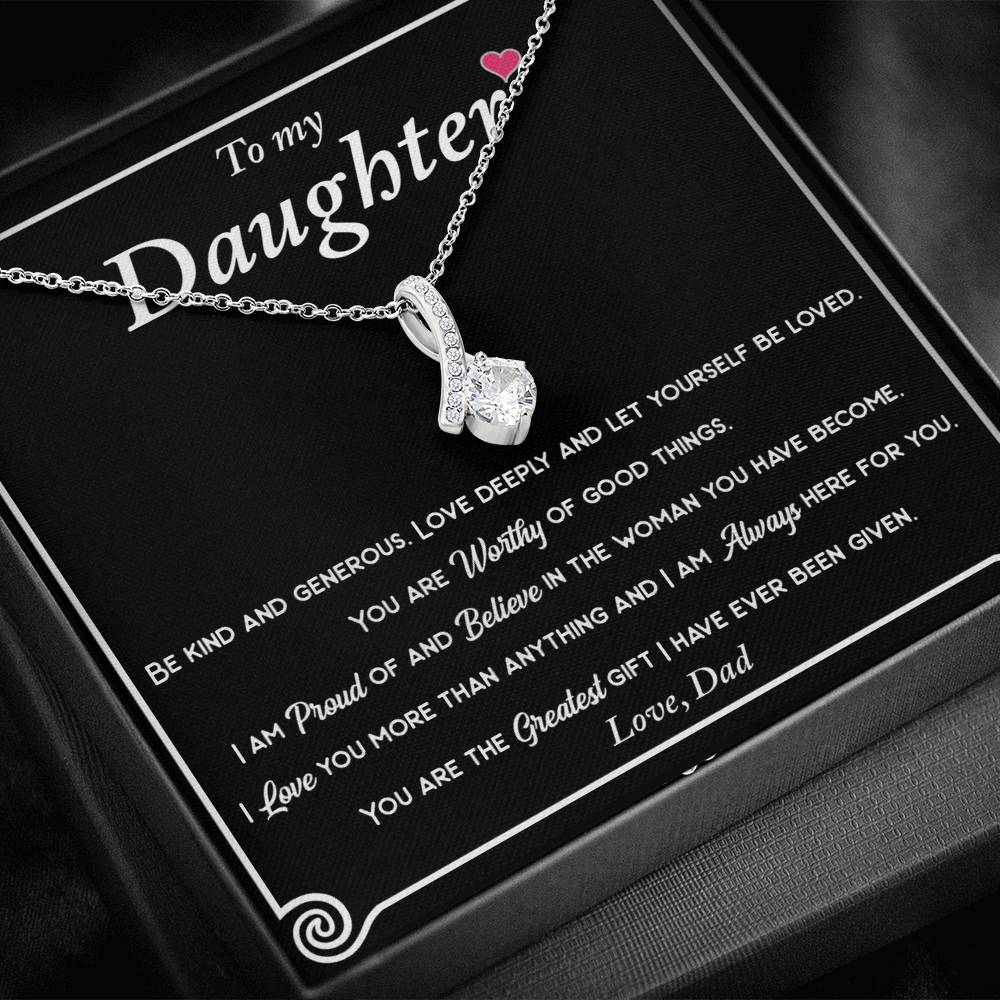 Sentimental gift for daughter from dad - Heartfelt necklace