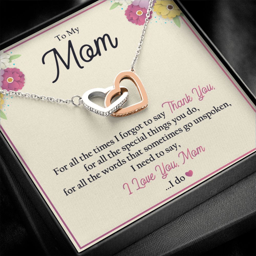 to My Mom Necklace, Mom Gift, Mom Necklace, Mom Birthday Gift from Daughter, Mom Gift from Son, Mother's Day Gifts 18K Yellow Gold Finish / Luxury Box