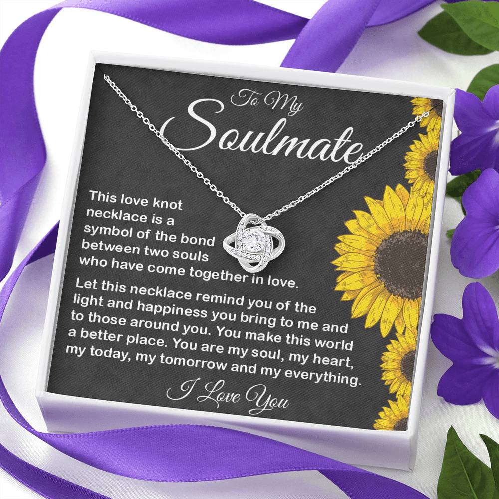 To my soulmate, you make this world a better place, gift for wife girlfriend, wife girlfriend necklace gift - family2love
