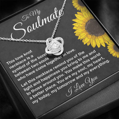 To my soulmate, you make this world a better place, gift for wife girlfriend, wife girlfriend necklace gift - family2love