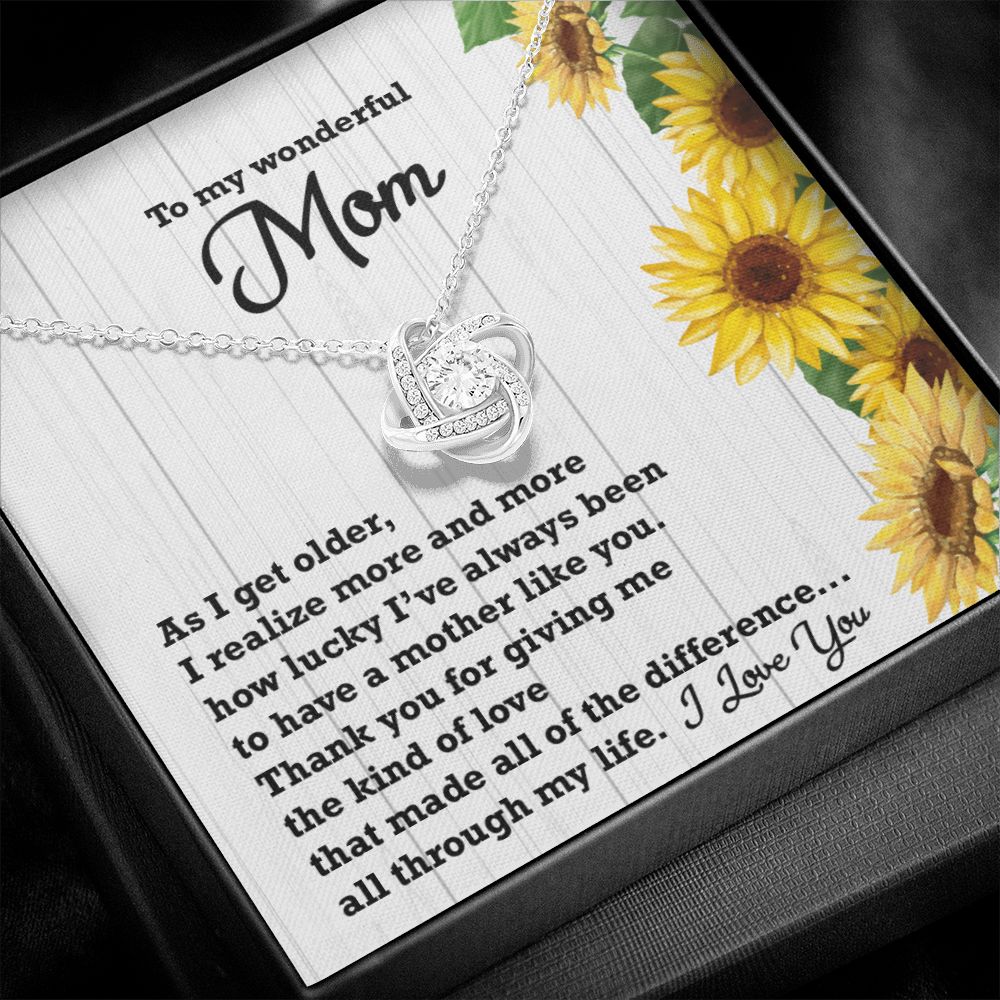 To My Wonderful Mom Necklace - Heartfelt Mother's Day Gift