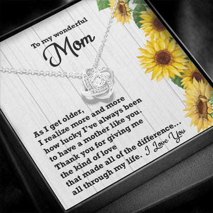 To My Wonderful Mom Necklace - Heartfelt Mother's Day Gift