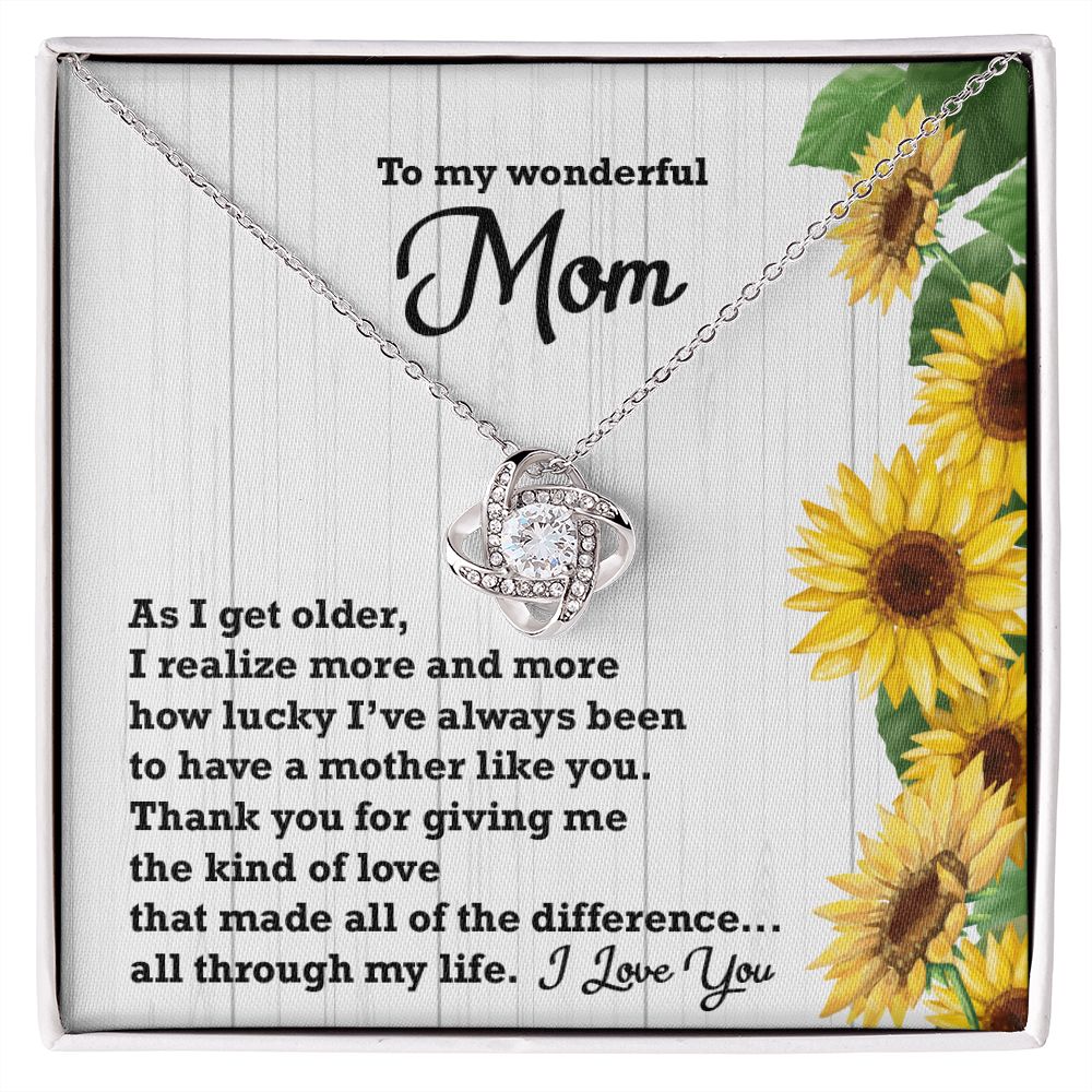 To My Wonderful Mom Necklace - Heartfelt Mother's Day Gift