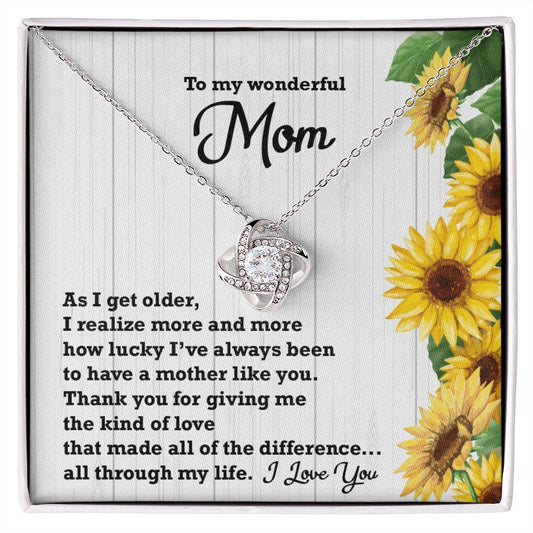 To My Wonderful Mom Necklace - Heartfelt Mother's Day Gift